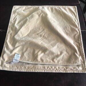Pottery Barn 20" x 20" Velvet Pillow Cover, zipper, Cream color, great cond.